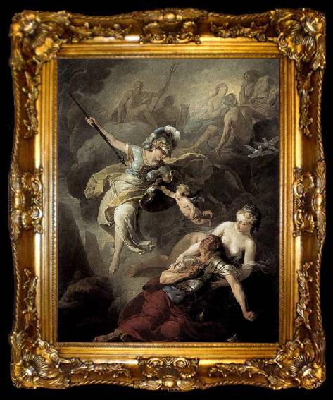 framed  Joseph Benoit Suvee The Combat of Mars and Minerva, ta009-2
